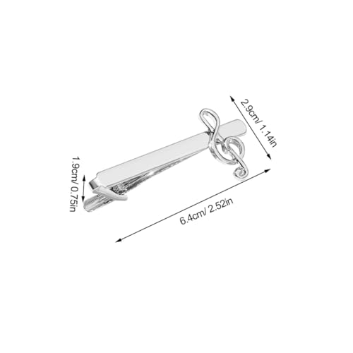 TOPPERFUN 5 Stück Krawattenklammer Mit Musiknoten Krawattenklammern Für Männer Krawattenklammer Für Herren Pin -clip Für Männer Metall Dekorative Krawattenklammern Silber Zinklegierung von TOPPERFUN