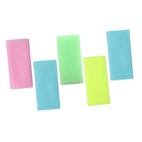 TOPPERFUN 5 Stück Peeling Badetücher Exfolierende Duschhandtücher für Ganzkörper Peeling Leicht und Maschinenwaschbar für Entspannende Badeerlebnisse und Hautpflege von TOPPERFUN