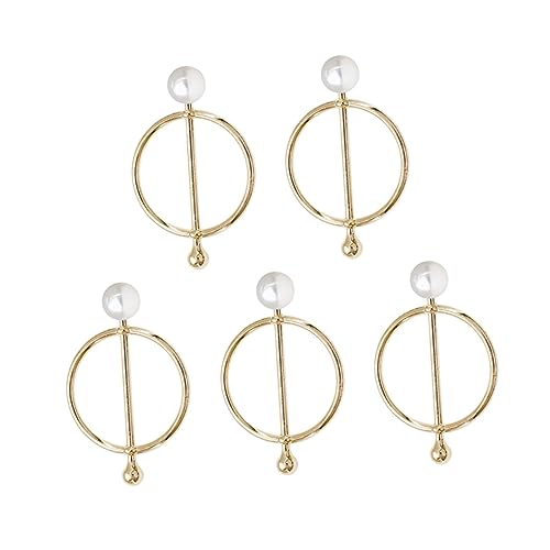 TOPPERFUN 5 Stück Perlenschal Clips Halstuch Schnalle Legierung Stilvolle Accessoires für Schals und Tücher Dekorieren und Fixieren von Kleidung Gold von TOPPERFUN