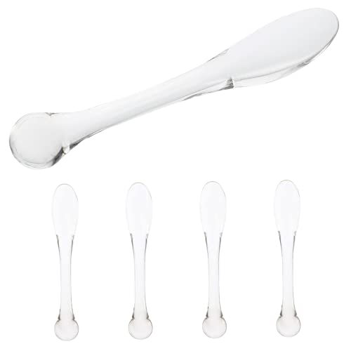 TOPPERFUN 5 Stück Teiliges Augencreme Applikatoren aus Transparentem Material Professioneller Tragbarer Augen Massage Löffel zur Reduzierung von Augenringen Schwellungen Durchblutung von TOPPERFUN