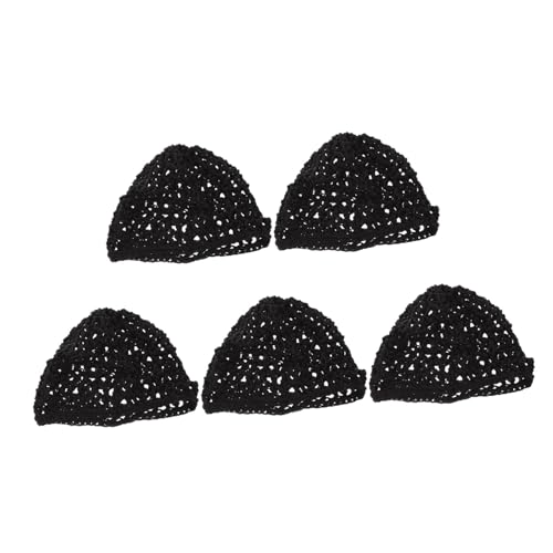 TOPPERFUN 5 Stück Teiliges Mesh Haarnetz aus Atmungsaktivem Elastischem Maschenstrick für Damen Geeignet als Haarnetz zum Schlafen Bequemes Leichtes Haarornament mit Feiner Textur von TOPPERFUN