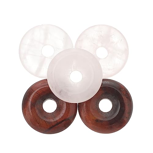 TOPPERFUN 5 Stück Teiliges Natur Jade Anhänger Schmuck Basteln für Armbänder Ohrringe DIY Dekoration Glatte Oberfläche Langlebig Traditionelles Design von TOPPERFUN