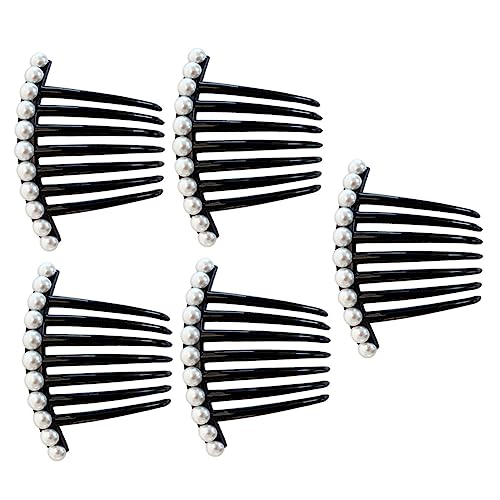 TOPPERFUN 5 Stück Perlen Haarkamm Stilvolle Haarseitenkämme Für Hochzeiten Braut Haarschmuck Für Damen Geburtstagsfeiern Und Besondere Anlässe von TOPPERFUN