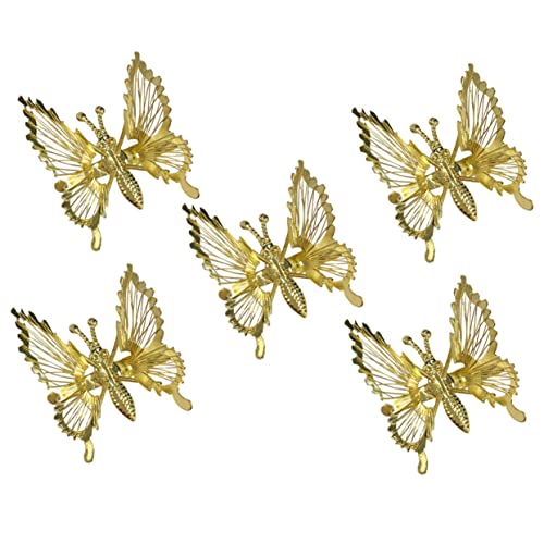 TOPPERFUN 5stücke Schmetterlings-haarspangen Metall Clips Haarnadeln Für Frauen Mädchen Haar-accessoires Schmetterlings-clips Barrettes von TOPPERFUN