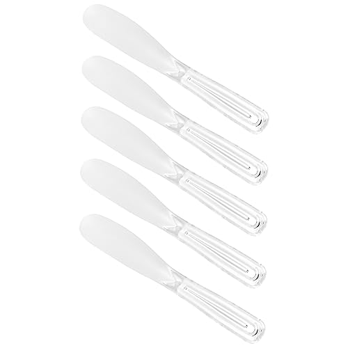 TOPPERFUN 5 Stück Teiliges Set Gesichtspflege Spachtel Transparente Silikonlöffel für Gesichtsmaske Cremes und Lotionen Präzises und Auftragen für Ihre Beauty Routine Wiederverwendbar von TOPPERFUN