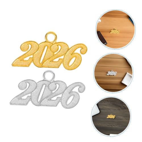 TOPPERFUN 50 Stück Abschluss Jahr Zahlen Anhänger mit Quaste für Schmuckgestaltung und Dekoration Charm für Armbänder und Abschlussaccessoires von TOPPERFUN