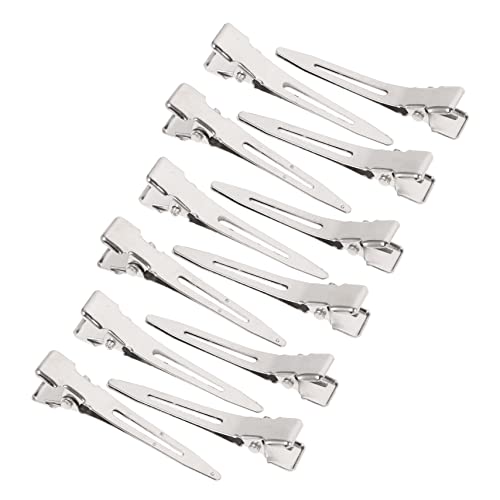 TOPPERFUN 50 Stück Haarklammern Entenschnabel Clips Metall Haarspangen für Damen Friseur Zubehör zum Abteilen und Stylen von Haaren Glatte Oberfläche von TOPPERFUN