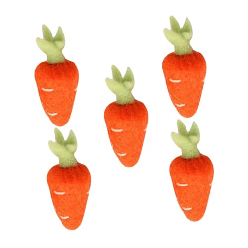 TOPPERFUN 5 Stück Filz Karotte Dekore Selbstgemacht Kopfschmuck Brosche Karottenform Haarschmuck Wollfilz für Kleidung und Accessoires TOPPERFUN 5 Stück Filz Karotte Dekore Selbstgemacht Kopfschmuck Brosche Karottenform Haarschmuck Wollfilz für Kleidung und Accessoires von TOPPERFUN