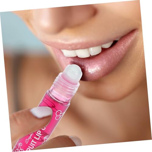 TOPPERFUN 6 Stück Frucht Lip Oil Balm Transparent Feuchtigkeitsspendend Pflegend mit Geschmacksrichtungen Wassermelone Orange Avocado Erdbeere Traube Kirsche für Weiche Lippen von TOPPERFUN
