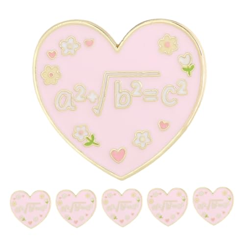 TOPPERFUN 6 Stück Herzbroschen aus Legiertem Dekorative Anstecknadeln für Kleidung Taschen Schals Vielseitiges Modeschmuck-accessoire für Damen zu Valentinstag und Besonderen Anlässen von TOPPERFUN