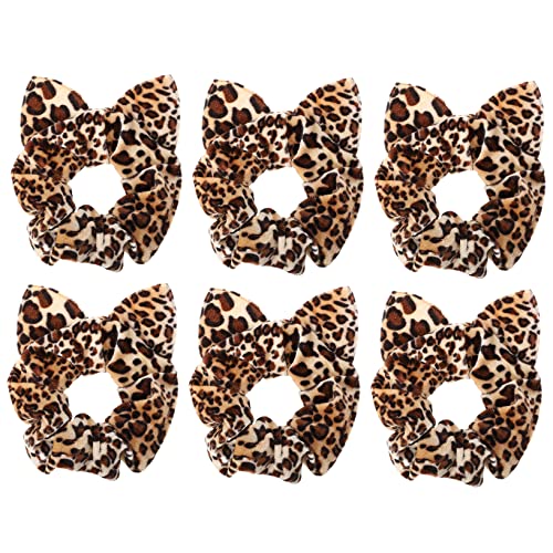 TOPPERFUN 6 Stück Leoparden Haarbänder Elastische Haargummis für Dickes Haar Haarschmuck für Damen Vielseitig Einsetzbar als Haarband oder Armband mit Tierohren Design Bequem und zu Ihrem von TOPPERFUN
