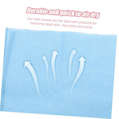 TOPPERFUN 6 Stück Nylon Peeling Badetücher Langes Duschhandtuch mit Rückenschrubberfunktion für Gründliche Hautreinigung und Sanftes Peeling Vielseitig Einsetzbar für Damen und Herren von TOPPERFUN