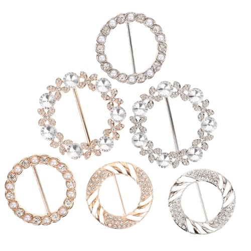 TOPPERFUN 6 Stück Runder Pack Metall Schalclips mit Strass Multifunktionale Tuchspangen für Kleidung Taschen und Accessoires Durchmesser Glänzende Farben TOPPERFUN 6 Stück Runder Pack Metall Schalclips mit Strass Multifunktionale Tuchspangen für Kleidung Taschen und Accessoires Durchmesser Glänzende Farben von TOPPERFUN