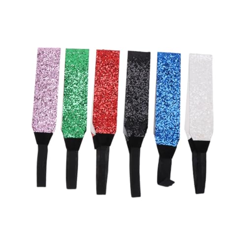 TOPPERFUN 6 Stück Teiliges Elastisches Haarband Funkelnden Pailletten Modische Glitzer stirnbänder für Damen und Mädchen Vielseitig für Partys Festivals und Alltag Geeignet Zufällige Farbe von TOPPERFUN