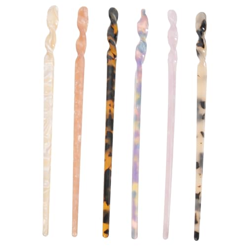 TOPPERFUN 6 Stück Teiliges Haarstäbchen für Minimalistische Haarnadeln für Hochsteckfrisuren Haarstyling Werkzeug für Mädchen Langlebig und Leicht für Verschiedene Outfits von TOPPERFUN