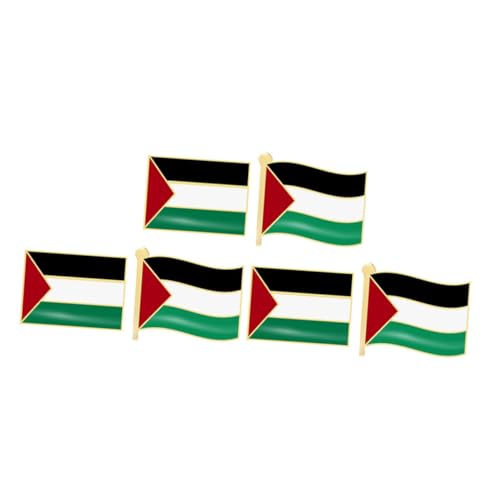 TOPPERFUN 6 Stück Teiliges Palästina Flaggen Anstecknadeln Metallbroschen für Kleidung Herren mit Nationalflaggen Design Vielseitig für Jacken Hüte Rucksäcke und Anlässe von TOPPERFUN