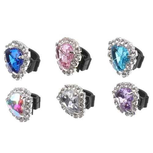 TOPPERFUN 6 Stück Teiliges Schuhschmuck Vielseitigen Kreativen Schmucksteinen Dekorative Schuhclips für Damen Geeignet für Hochzeit Party und Alltag Leichte Tragbare Zufällige Farbe von TOPPERFUN