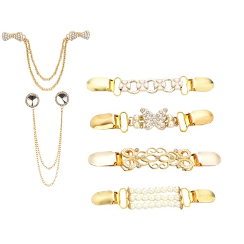 TOPPERFUN 6 Stück Teiliges Set Cardigan Clips für Damen Langlebige Legierungs Kleidungsclips für Pullover Shirts und Schals für Formelle und Lässige Anlässe von TOPPERFUN