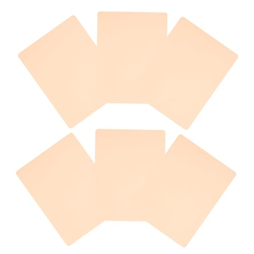 TOPPERFUN 6 Stück Teiliges Silikon Tattoo Übungshaut für Eyeliner Körper und Augenbrauen Tattoos für Anfänger und Profis Beidseitig Nutzbar Elastisches Material von TOPPERFUN