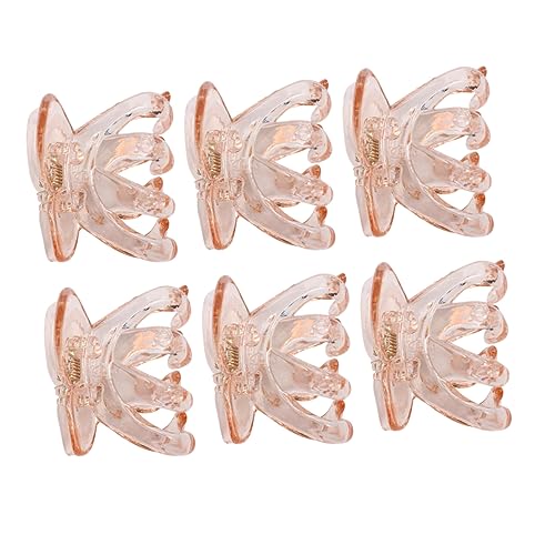TOPPERFUN 6 Stück Transparente Haarklammer für Frauen Stark Haltende Haarspange im Schmetterlingsdesign Leicht und Praktisch für Täglichen Gebrauch für Dickes und Dünnes Haar von TOPPERFUN