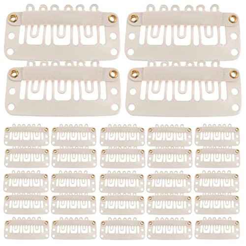 TOPPERFUN 60stücke Metall Perücken Clips Haarverlängerungsclips Clip-ons Für Perücken Haarverlängerungen Zubehör Clips Für Damen von TOPPERFUN