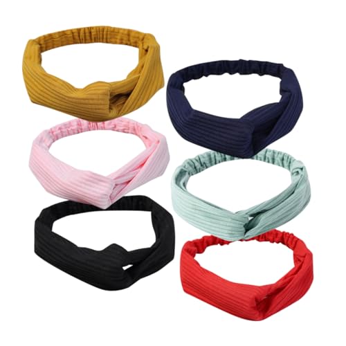 TOPPERFUN 6stücke Pack Schweißabsorbierendes Stirnband Elastisches Sport-stirnband Schweißabsorbierendes Band Für Frauen Geeignet Für Yoga Workout Und Laufen von TOPPERFUN