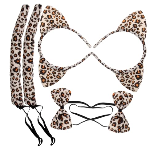 TOPPERFUN 6stücke Katzen Stirnband Mit Ohr Und Fliege Für Cosplay Kostüm Party Halloween Accessoires von TOPPERFUN