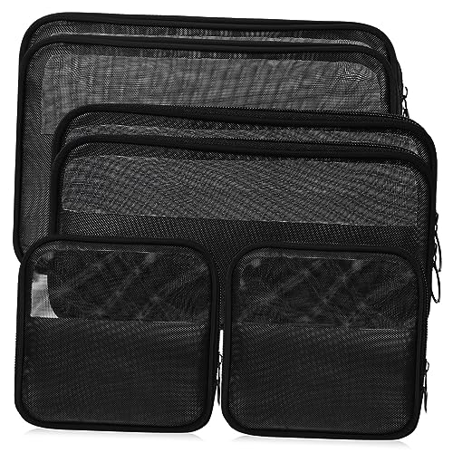 TOPPERFUN 6Stücke Teiliges Netz Make Up Taschen Kosmetik Organizer mit Reißverschluss für Kosmetik Pflegeprodukte und Make Up Pinsel von TOPPERFUN