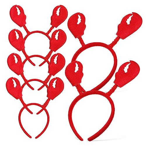 TOPPERFUN 6stücke Krabben Stirnband Hummer Bopper Kopfbedeckung Für Erwachsene Party Kostüm Zubehör Meerestier Schmuck Für Karneval Halloween Meeresthema von TOPPERFUN