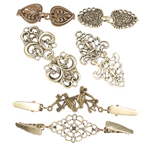 TOPPERFUN 6stücke Strickjackenclips Für Damenpullover Hemdclips Schalclips Kleiderkragenclips Vintage-kleiderclips Für Strickjacken Pulloverclips Kleiderclips Strickjackenkragenclips von TOPPERFUN