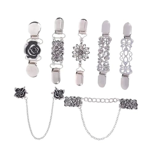 TOPPERFUN 7 Stück Teiliges Retro Brooch Set für Kleidung Vintage Legierung Anstecknadeln Duckbill Clip für Hochzeiten Partys oder Alltag von TOPPERFUN
