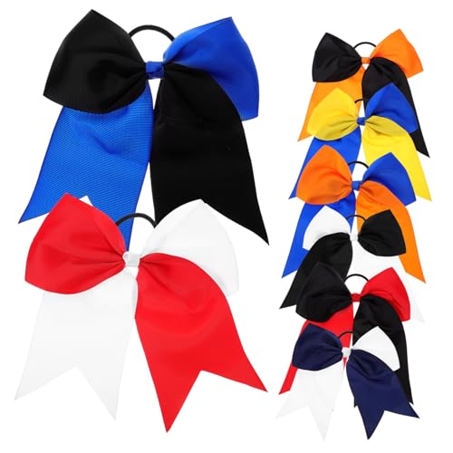 TOPPERFUN 8 Stck Großes Teiliges Haargummis mit Schleife für Mädchen Elastische Pferdeschwanzhalter Dekorative Haarbänder Bunten Farben für Partys und Alltagslooks TOPPERFUN 8 Stck Großes Teiliges Haargummis mit Schleife für Mädchen Elastische Pferdeschwanzhalter Dekorative Haarbänder Bunten Farben für Partys und Alltagslooks von TOPPERFUN