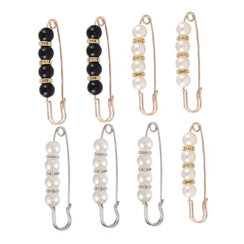 TOPPERFUN 8stücke Perlen Brosche Pulloverbroschen Und Cardiganbroschen Dekorative Anstecknadeln Aus Kunstperlen Und Broschen Für Kleidung Und Schals von TOPPERFUN