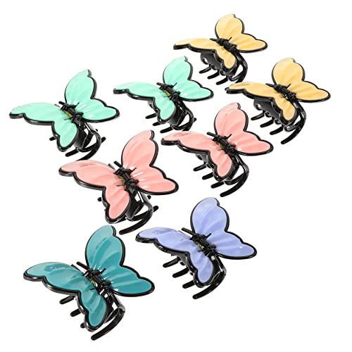 TOPPERFUN 8 Stück Teiliges Schmetterlings Haarspangen für Damen Rutschfeste Haarklammern für Hochzeiten Geburtstagsfeiern und Besondere Anlässe Kreative Farben und Design Zufällige Farbe von TOPPERFUN