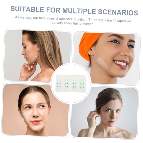TOPPERFUN 80 Stück Gesichtslifting Tapes Atmungsaktive Hautfreundliche Face Lifting Aufkleber Elastische Gesichtsklebebänder zur Konturierung und Straffung Gesichtsform Langanhaltend und von TOPPERFUN