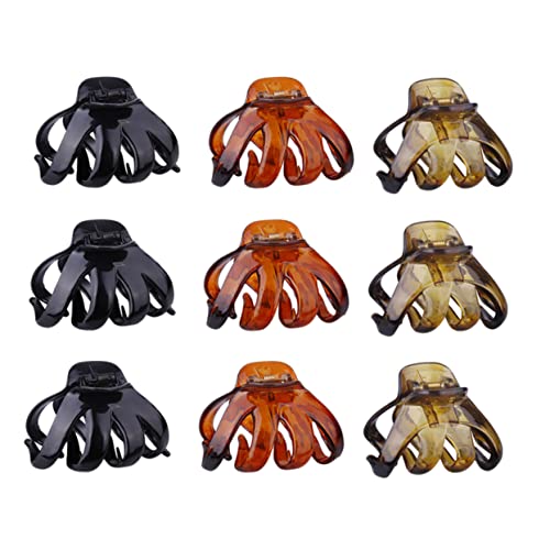 TOPPERFUN 9 Stück Teiliges Haarklammern Octopus Design Kunststoff Haarklammern für und Mädchen Starke Haltekraft Rutschfest für Haarstyling und Dekoration von TOPPERFUN