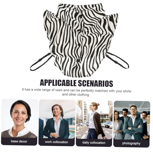 TOPPERFUN Abnehmbarer Damen Fake Kragen aus Baumwolle mit Stylischem Zebra muster Weicher Blusenkragen Einsatz Vielseitig Kombinierbar Modischer Halsschutz für Verschiedene Zufällige Farbe von TOPPERFUN