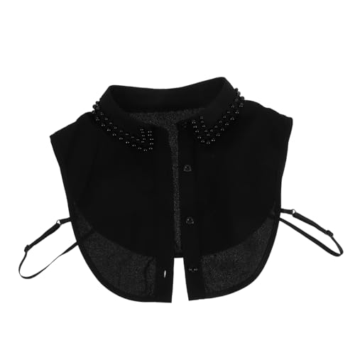 TOPPERFUN Abnehmbarer Falscher Kragen mit Perlen und Perlendetails Eleganter Schmuckkragen für Damen Vielseitiges Komfortables Blusen accessoire für Stilvolle Outfits von TOPPERFUN