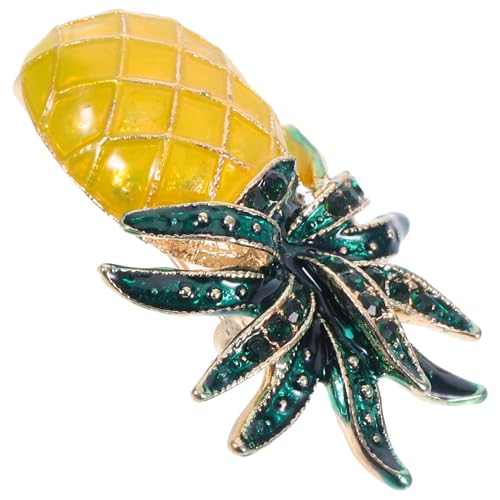 TOPPERFUN Ananas Anstecknadel Für Damen Sommer Brosche Aus Metall Fruchtige Broschennadel Sicherheitsnadel Für Kleidung Modischer Schmuck Für Accessoires Und Geschenke von TOPPERFUN