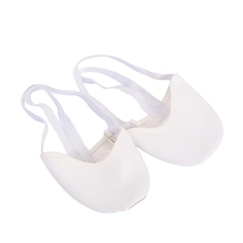 TOPPERFUN Antirutsch Tanzsocken Weiß für Damen Mädchen Elastisch mit Knöchelband rutschfest für Ballett Yoga Belly Atmungsaktiv und Angenehm von TOPPERFUN