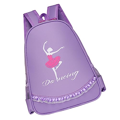 TOPPERFUN Ballett Rucksack Mädchen Tanzrucksack Ballet Dance Tasche mit Sicherem Stauraum Moderater Kapazität und Modischem Design für Schultag und Tanzunterricht in Helllila von TOPPERFUN