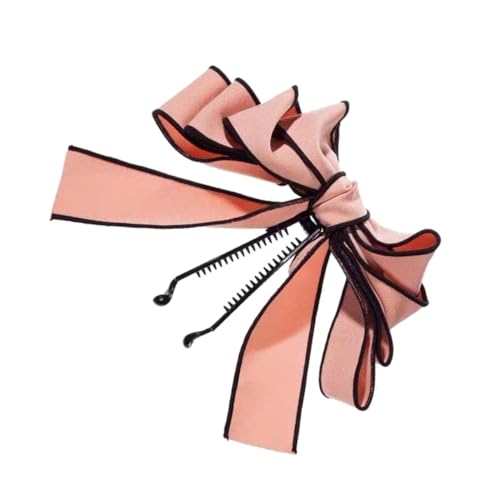 TOPPERFUN Bananen haarclip mit Zartem Schleifen design Leichter Langlebiger Haarklammer Vertikale Clip halterung für Damen für Ponytail Party und Alltag Tragbar und Robust von TOPPERFUN