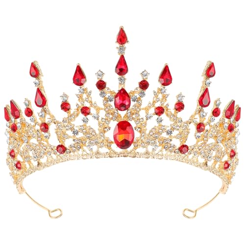 TOPPERFUN Barock Braut Diadem Strasskrone Eleganter Kopfschmuck Damen Party Hochzeit Brautjungfern Headwear von TOPPERFUN