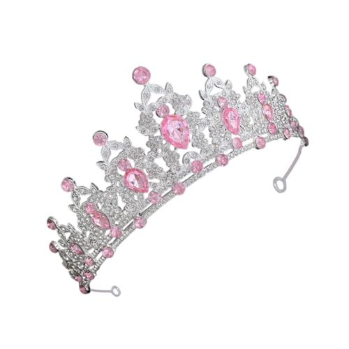 TOPPERFUN Barock Krone Damen Silber Prinzessin Tiara Haarschmuck für Hochzeit Geburtstag Party Braut Accessoire mit Strassbesetztem Langlebigem Design von TOPPERFUN