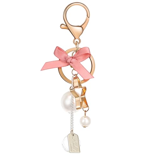 TOPPERFUN Bow Keychain Charm Mit Strass Eleganter Schlüsselanhänger Für Taschen Und Handtaschen Süßer Für Mädchen Langlebiges Zubehör Aus Design von TOPPERFUN