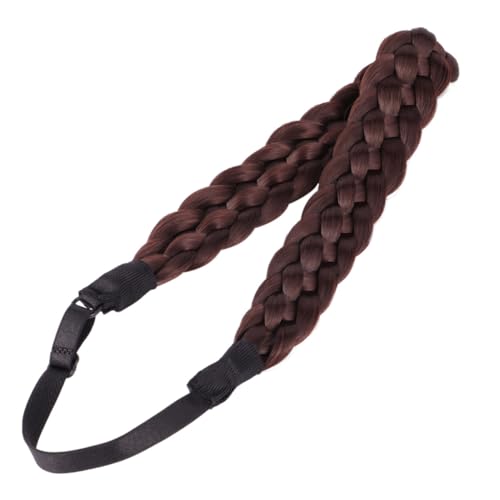 TOPPERFUN Boho Geflochtenes Haarband Damen Stylisches Stirnband mit Zopfmuster Einstellbar Modisches Haarschmuck accessoire für Alltag Sport und Freizeit von TOPPERFUN