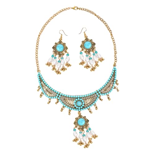 TOPPERFUN Boho Schmuckset Damen mit Perlen Halskette und Hängenden Ohrringen Ethnisch Inspiriert Modisches Kostümaccessoire für Partys Festivals Hochzeit Alltag Elegantes Design TOPPERFUN Boho Schmuckset Damen mit Perlen Halskette und Hängenden Ohrringen Ethnisch Inspiriert Modisches Kostümaccessoire für Partys Festivals Hochzeit Alltag Elegantes Design von TOPPERFUN