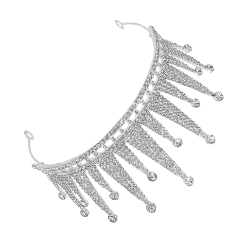 TOPPERFUN Braut Tiara Barock Stil Strass Krone Damen Haarschmuck Hochzeit Stirnband Eleganter Kopfschmuck für Brautfest und Party von TOPPERFUN