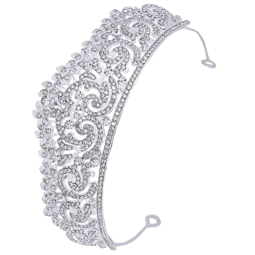 TOPPERFUN Braut Tiara mit Funkelnden Strasssteinen Leichter Haarschmuck für Hochzeit Braut und Festliche Anlässe Silberne Kristallkrone Komfortabel und Stilvoll für Besondere von TOPPERFUN