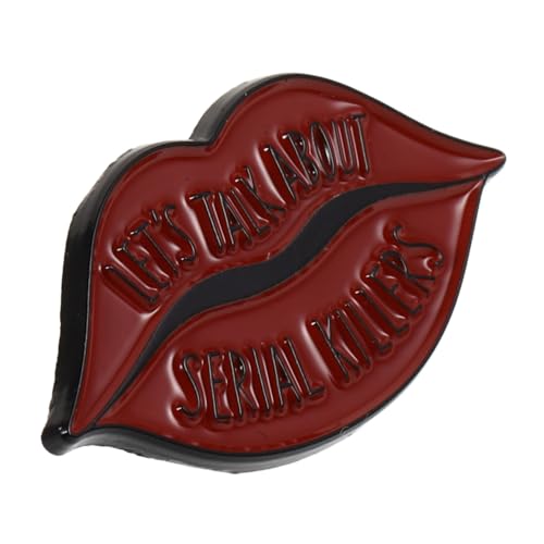 TOPPERFUN Lippenform Brosche für Damen Anstecknadel Zinklegierung Sicher und Wiederverwendbar Dekorative Schalbrosche für Kleidung für Schals und Pullover von TOPPERFUN